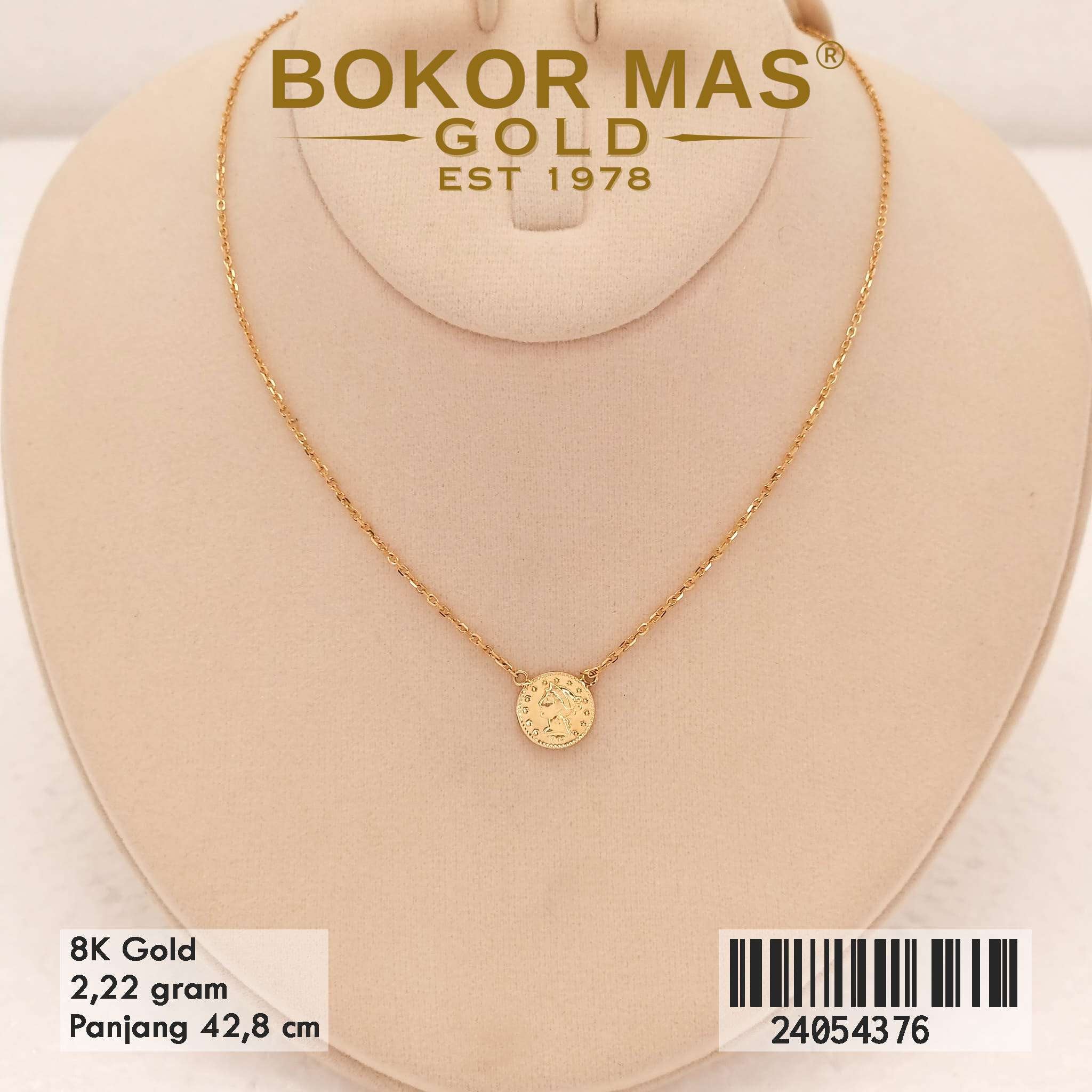 Kalung Siyem Variasi Coin Tanpa Permata - 24054376 - 8K