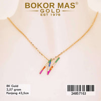 Kalung Emas  Huruf N Variasi Permata - 24057163 - 8K
