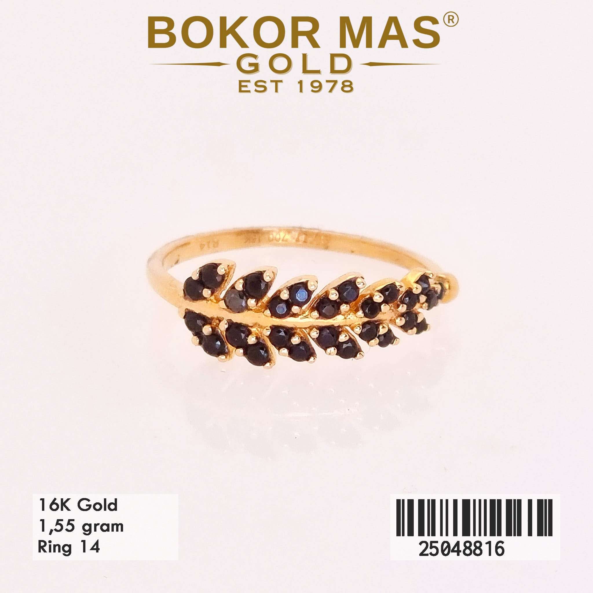  Cincin Bunga Pernata Hitam - 25048816 - 16K
