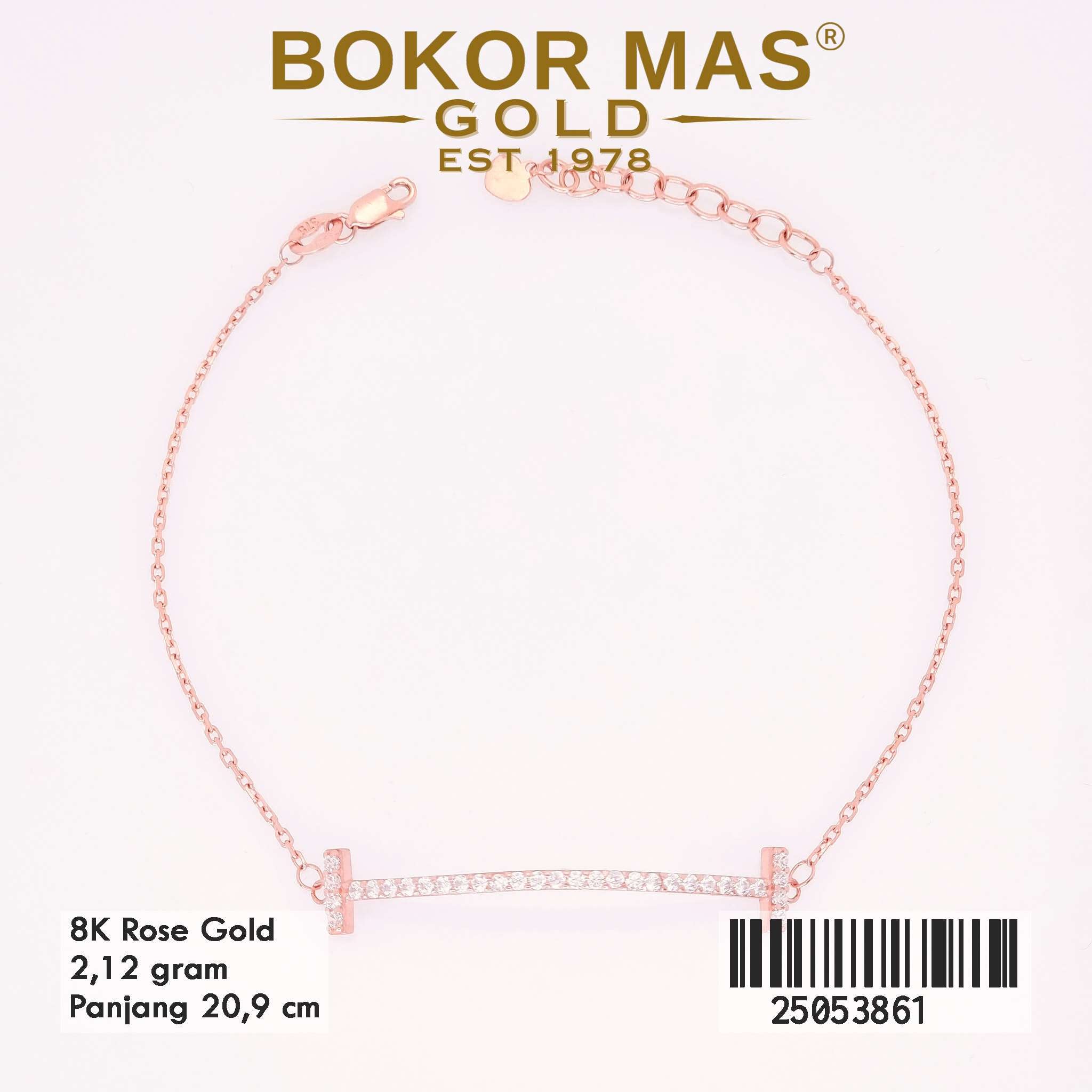 Gelang Emas Rantai Siyem Variasi Permata - 25053861 - 8K