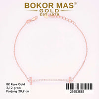Gelang Emas Rantai Siyem Variasi Permata - 25053861 - 8K