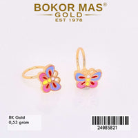 Anting  Emas Toge Variasi Butterfly Rainbow - 24085821 - 8K