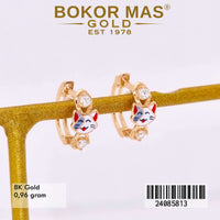 Anting Emas  Anak Klip Variasi Cat Boneka - 24085813 - 8K