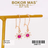 Anting  Emas Desi Bunga Pink Variasi Permata - 24087151 - 16K