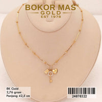 Kalung Emas Jedar Variasi Kunci Juntai - 24070322 - 8K