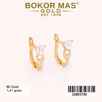 Anting Emas Klip Variasi Permata - 24085784 - 8K