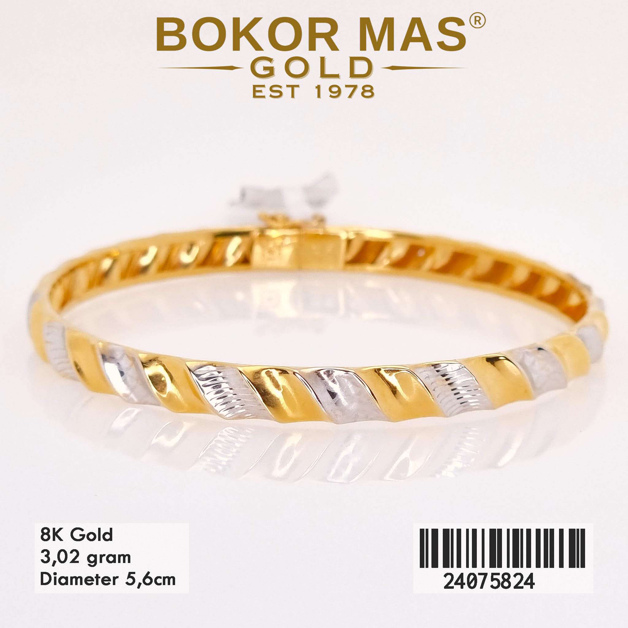 Gelang Kaku Variasi Tanpa Permata - 24075824 - 8K