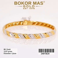 Gelang Emas Kaku Variasi Tanpa Permata - 24075824 - 8K