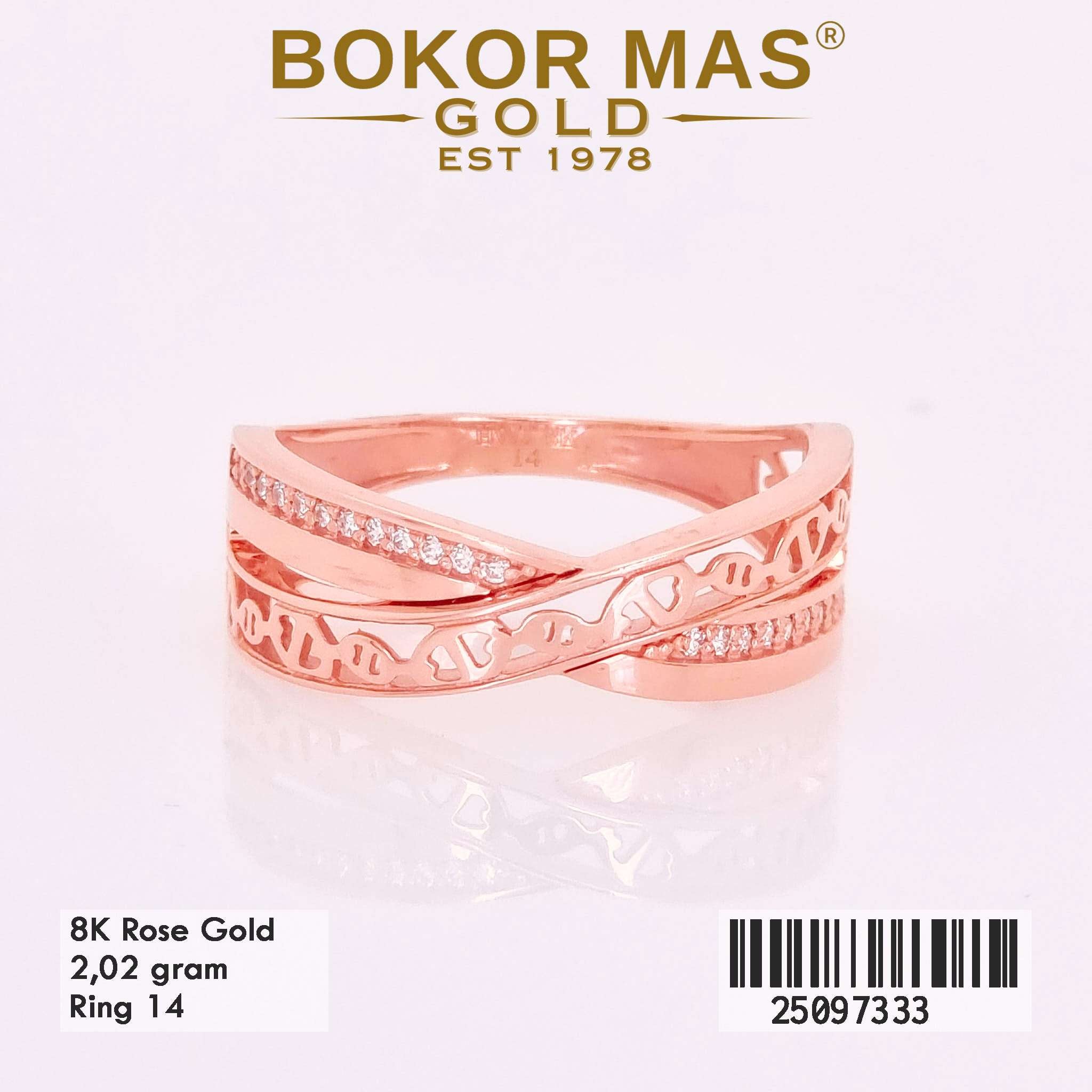 Foto Cincin Emas Asli Cincin Variasi Perma 8K - Perhiasan Asli Bokormas Gold