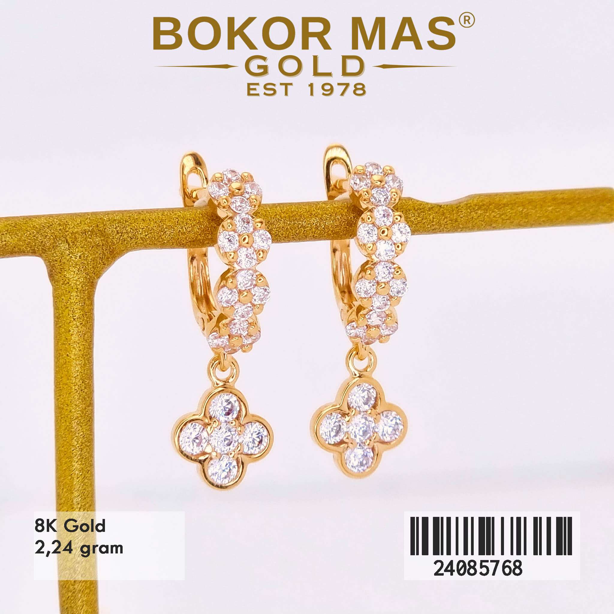 Anting Klip Variasi Daisy Stone - 24085768 - 8K