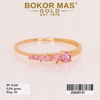 Cincin Emas Variasi Permata Pink - 25048161 - 8K