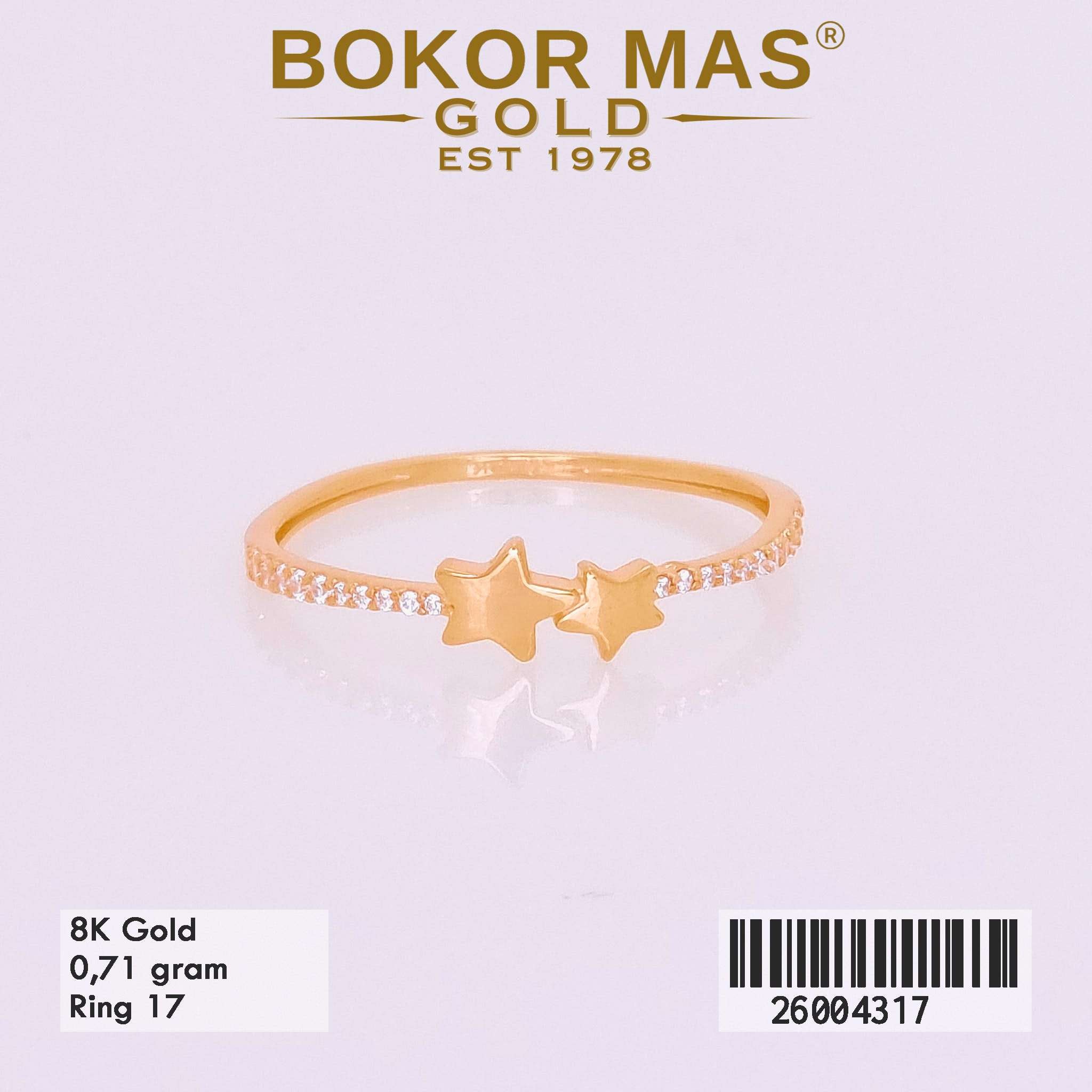 Foto Cincin Emas Asli Cincin Variasi Binta 8K - Perhiasan Asli Bokormas Gold