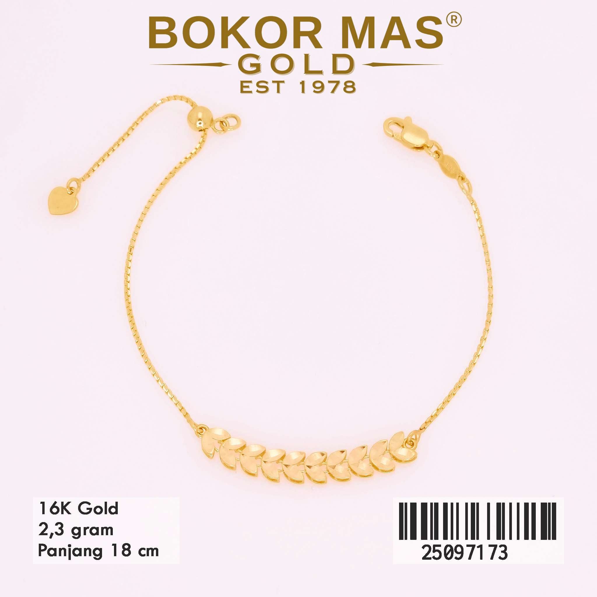 Gelang Rantai Serut Italy Variasi Shimmer - 25097173 - 16K 