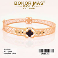 Gelang Emas  Bangkok Clover Hitam - 24085792 - 8K