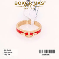 Cincin Emas Variasi List Merah - 24047067 - 8K