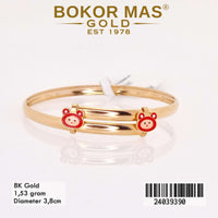 Gelang Emas Kaku Anak Osrot Variasi Permata - 24039390 - 8K