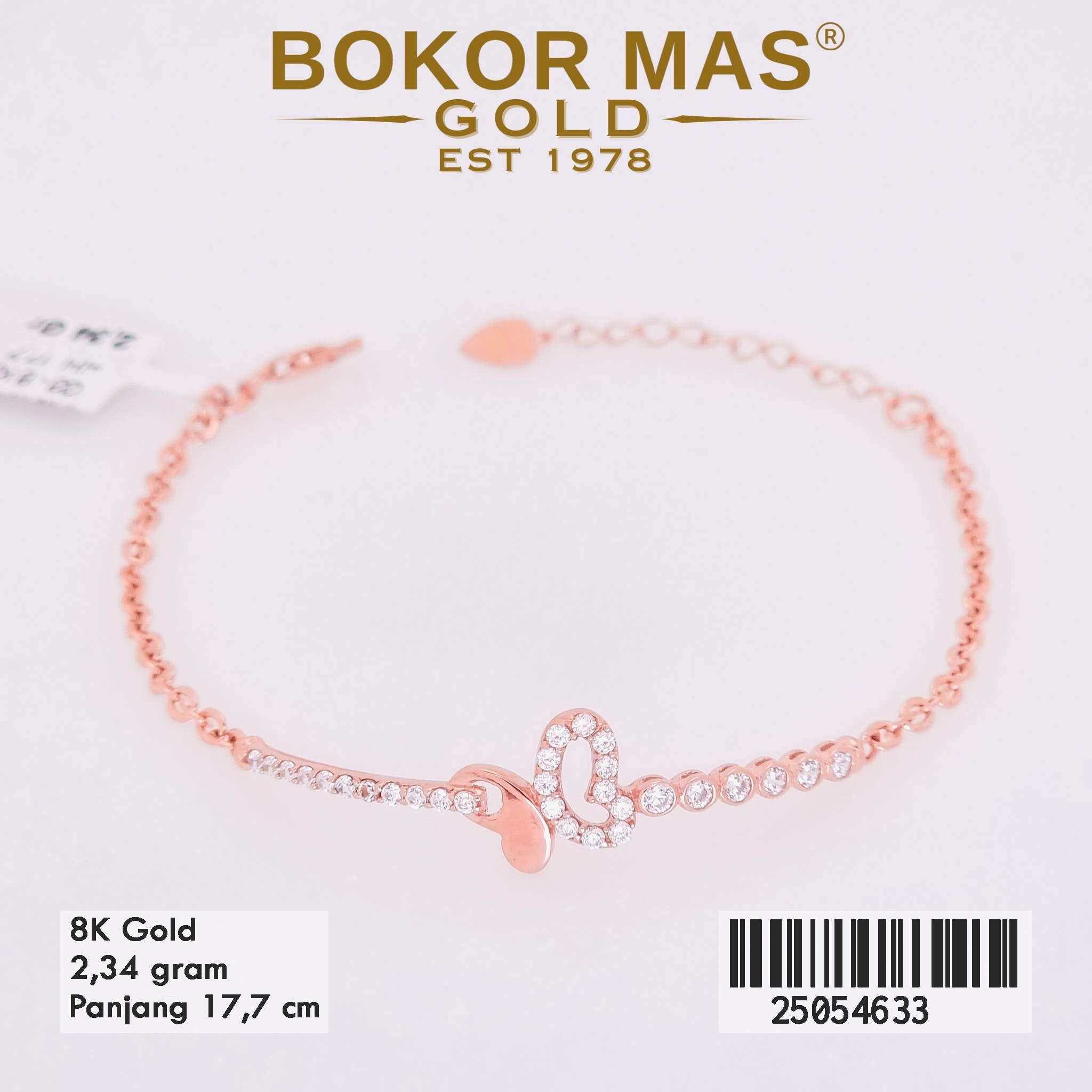 Gelang Emas Rantai Variasi Permata - 25054633 - 8K