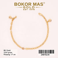Gelang  Emas  Rantai Variasi Hermei - 24076234 - 8K