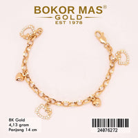 Gelang  Emas Anak Rantai Variasi Mickey - 24076272 - 8K