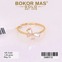 Cincin Emas  Variasi Kupu-kupu Permata - 24089733 - 16K