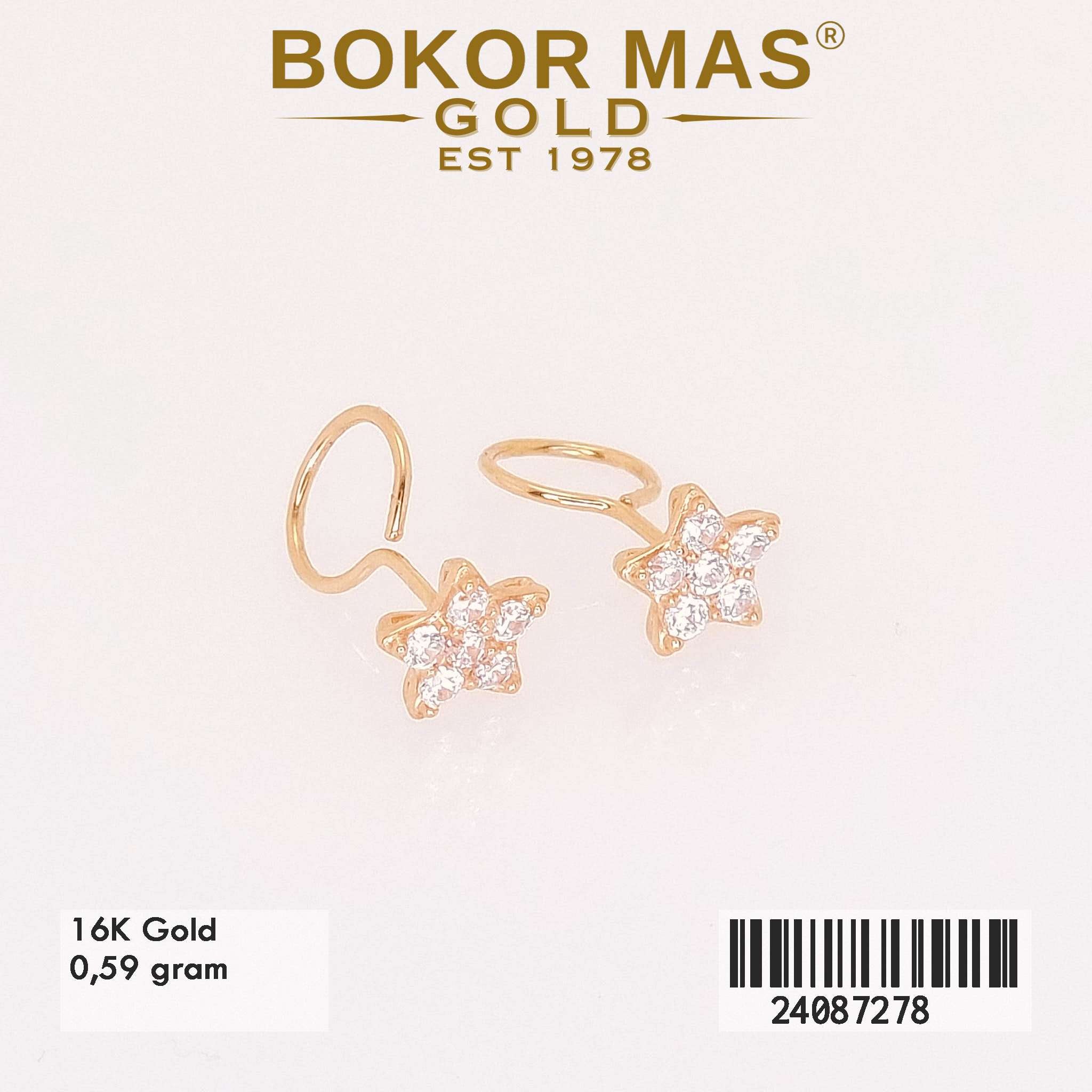 Anting Tusuk Bintang Variasi Permata - 24087278 - 16K