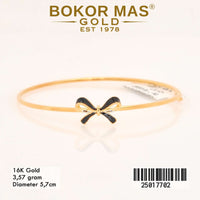 Gelang  Emas Kaku Variasi Pita - 25017702 - 16K