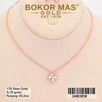 Kalung Emas  Clover Variasi Permata - 24082050 - 17K