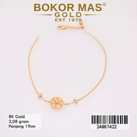 Gelang  Emas Serut Variasi Flower - 24087422 - 8K