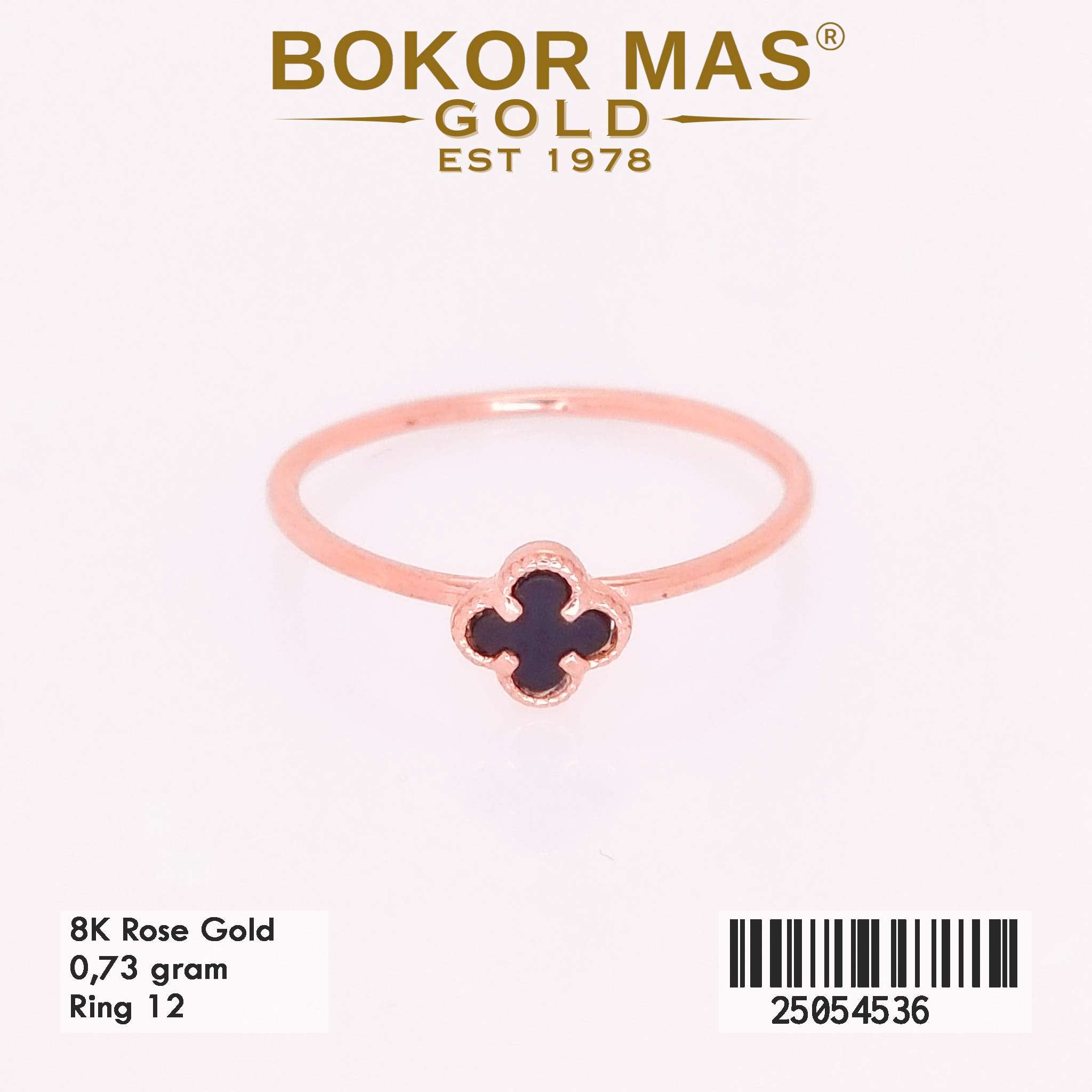 Cincin Emas Varias Bunga Hitam - 25054536 - 8K
