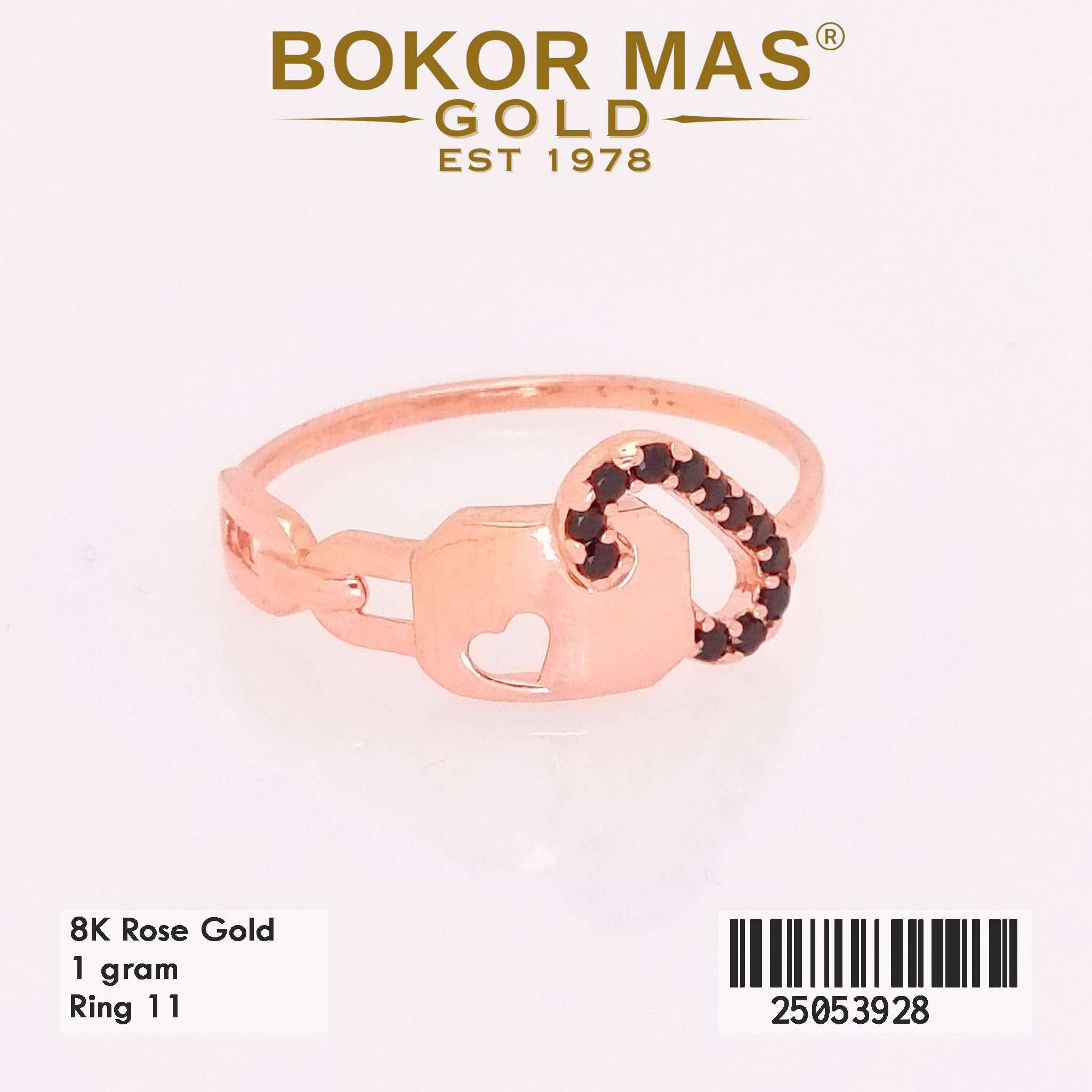 Cincin Emas Variasi Permata Hitam - 25053928 - 8K