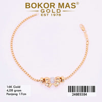 Gelang Emas Rantai Milano Ice Variasi Pita - 24089384 - 16K