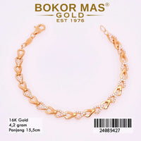 Gelang Emas Rantai Variasi Model Permata - 24089427 - 16K