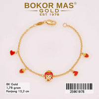 Gelang Emas Rantai Anak Variasi Boneka Strawberry - 25061078 - 8K