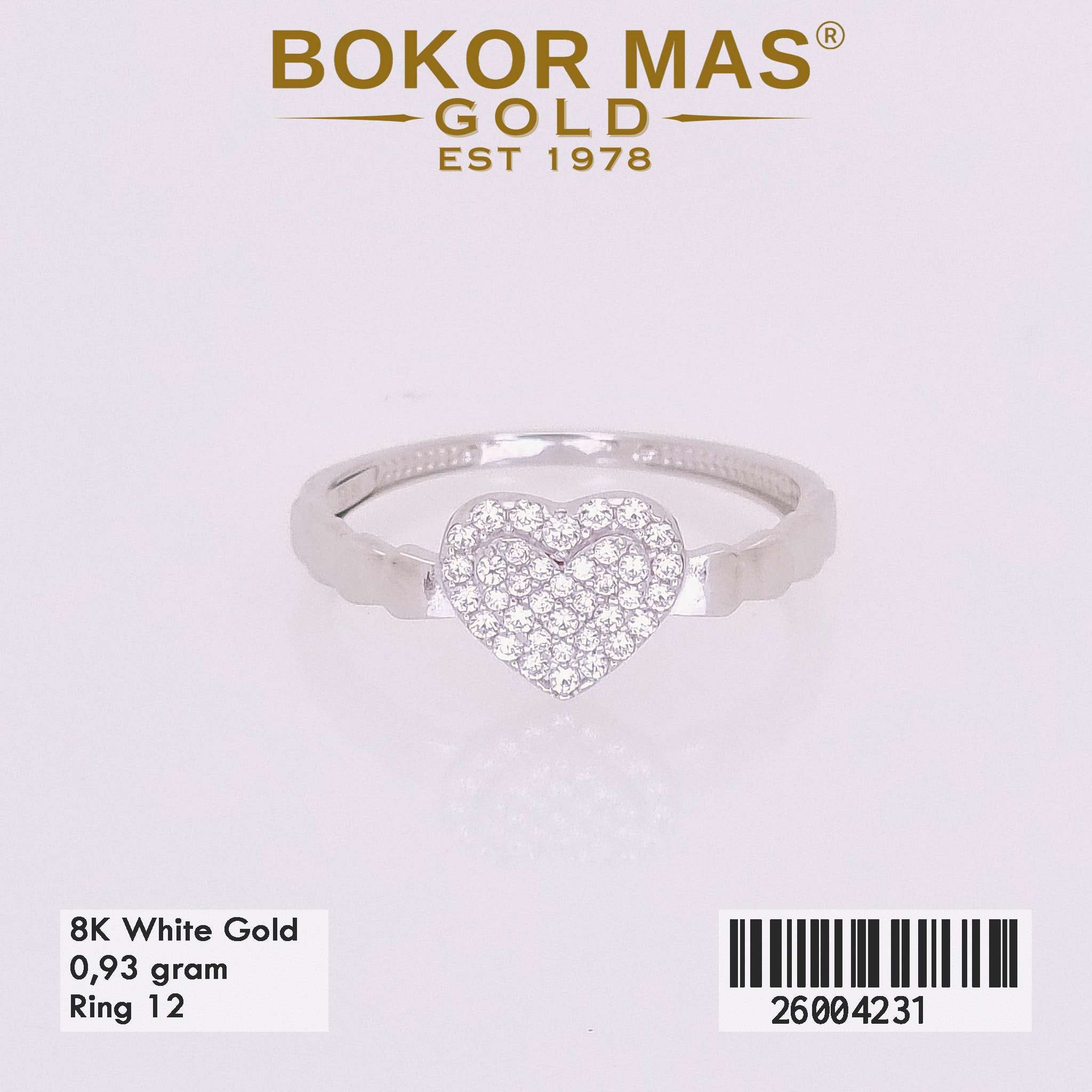 Foto Cincin Emas Asli Cincin Variasi Hati 8K - Perhiasan Asli Bokormas Gold