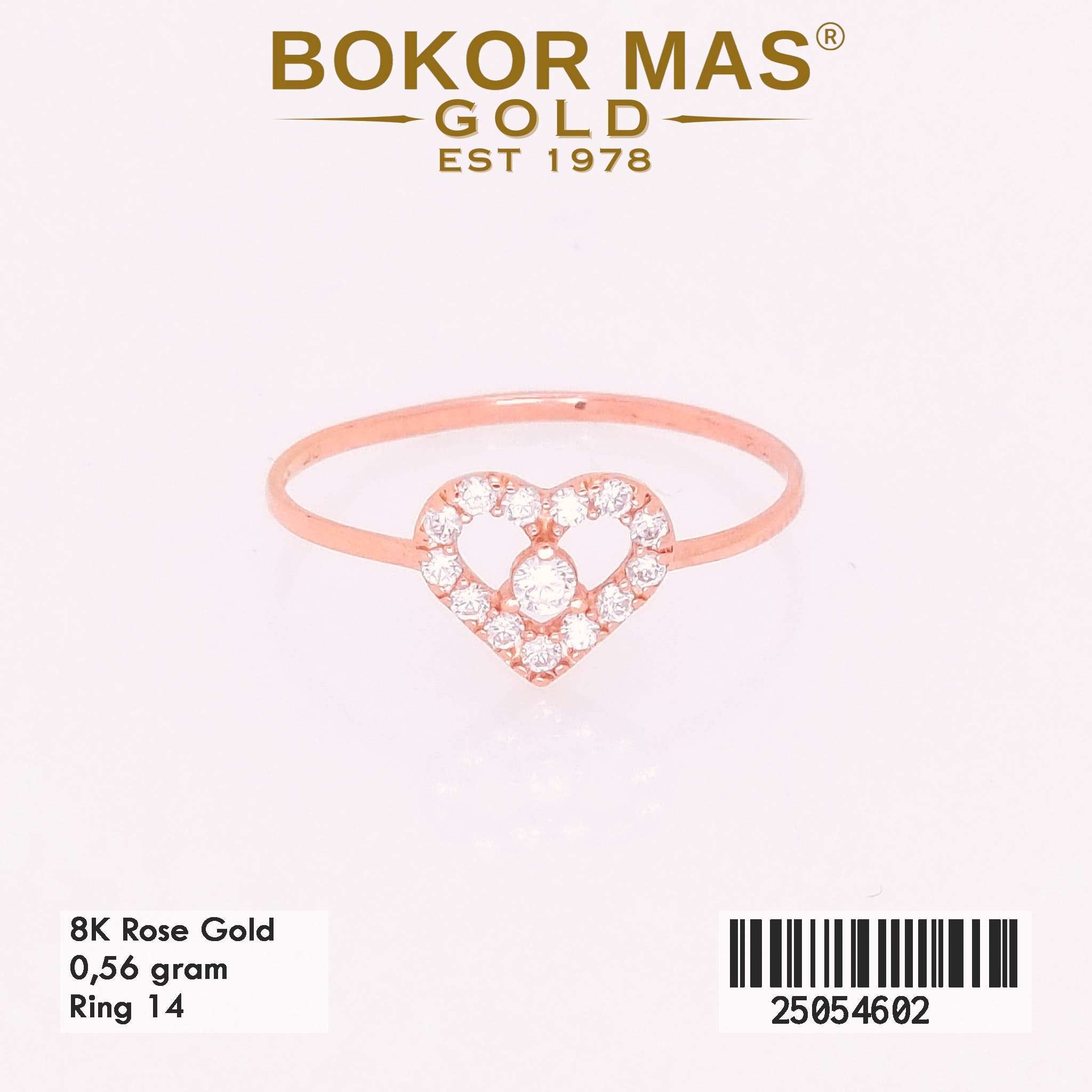 Cincin Emas Variasi Permata Hati - 25054602 - 8K