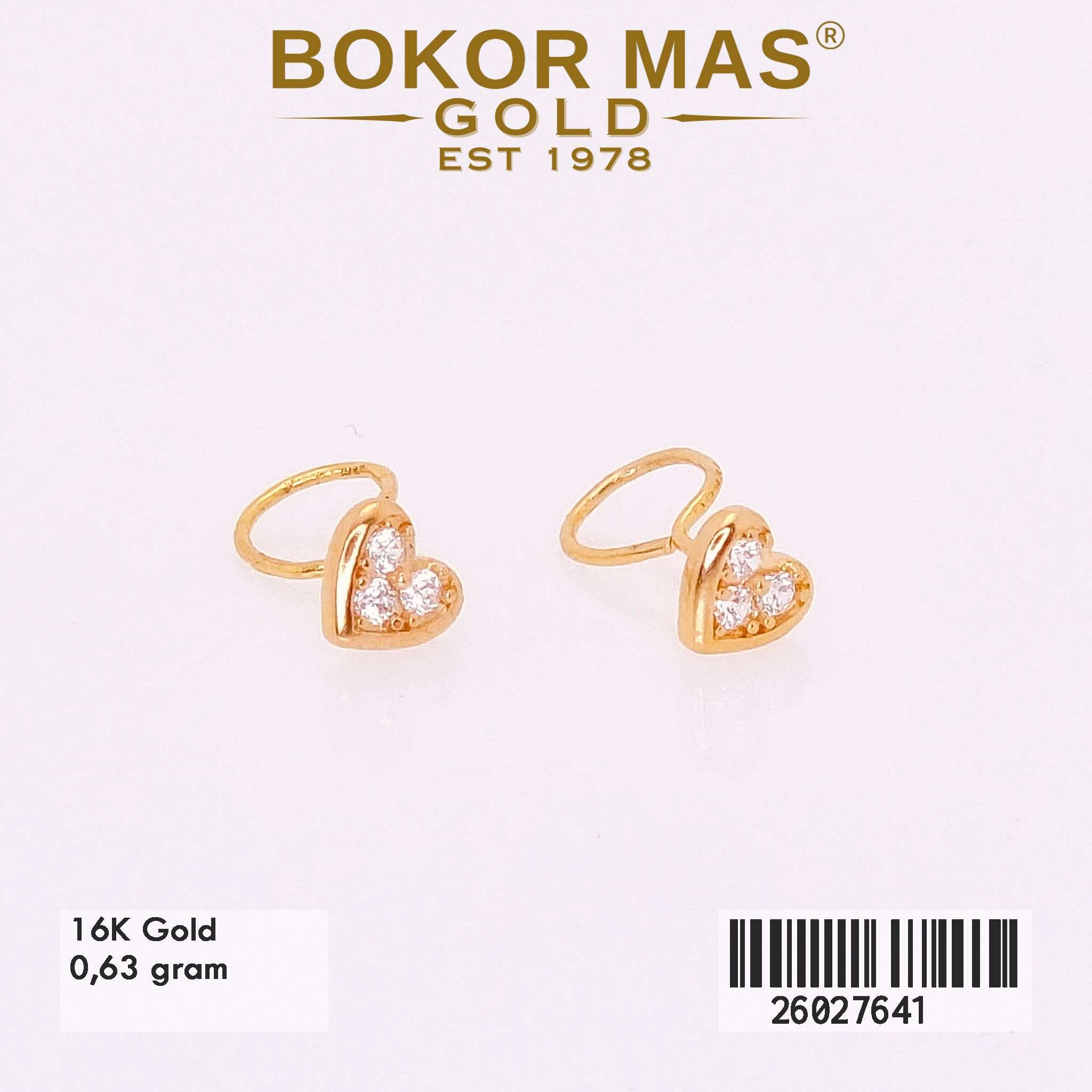  Anting Toge Model Hati Permata - 26027641 - 16K