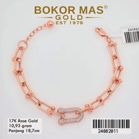 Gelang  Emas Rantai Variasi - 24082011 - 17K