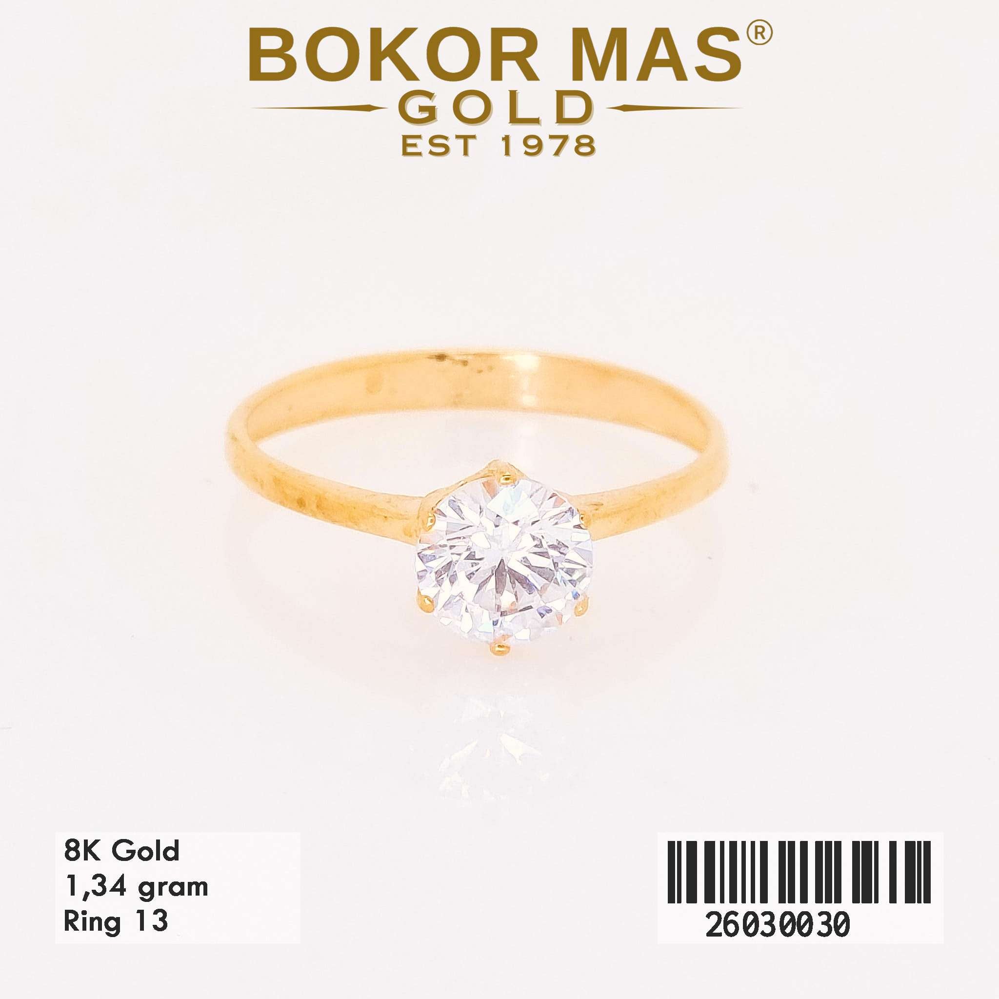  Cincin Variasi Solitaire - 26030030 - 8K