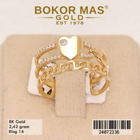 Cincin Emas Variasi Tiga Layer - 24072336 - 8K