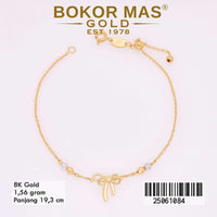 Gelang Emas Rantai Serut Variasi Pita Permata - 25061084 - 8K