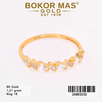 Cincin  Emas Variasi Permata - 24085592 - 8K