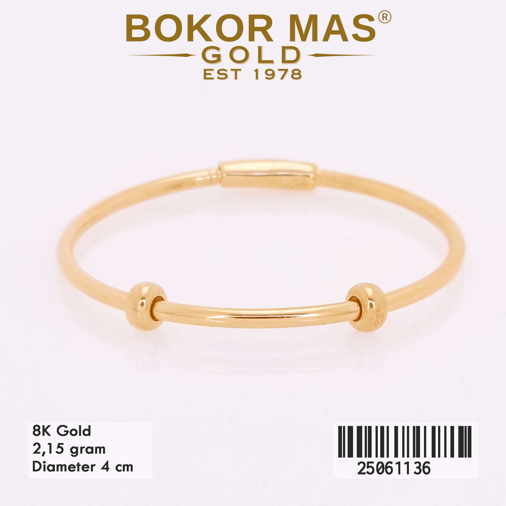 Gelang Emas Kaku Anak Variasi Tanpa Permata - 25061136 - 8K