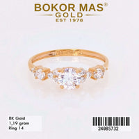Cincin Emas  Variasi Soliter Mix - 24085732 - 8K