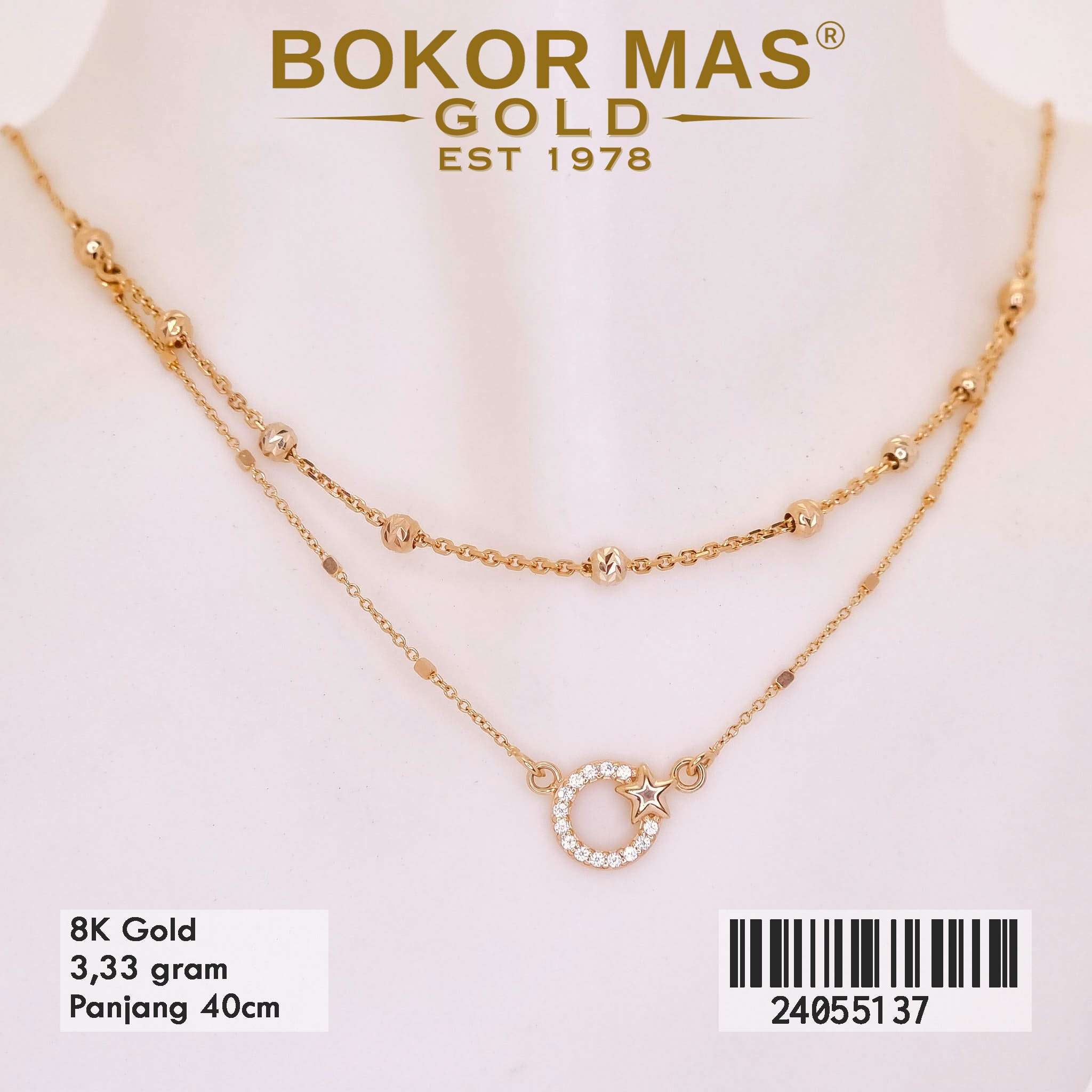 Kalung Layer Bintang Variasi Permata - 24055137 - 8K
