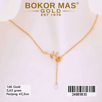 Kalung  Emas Siyem Variasi Bunga Mawar - 24089835 - 16K