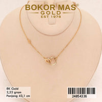 Kalung Emas Siyem Variasi Couple Ring Permata - 24054336 - 8K