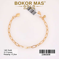 Gelang Emas  Rantai Variasi Tanpa Permata - 23065890 - 16K