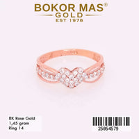 Cincin Emas Variasi Permata Hati - 25054579 - 8K