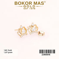 Giwang  Emas Tusuk Variasi Permata - 22088846 - 16K