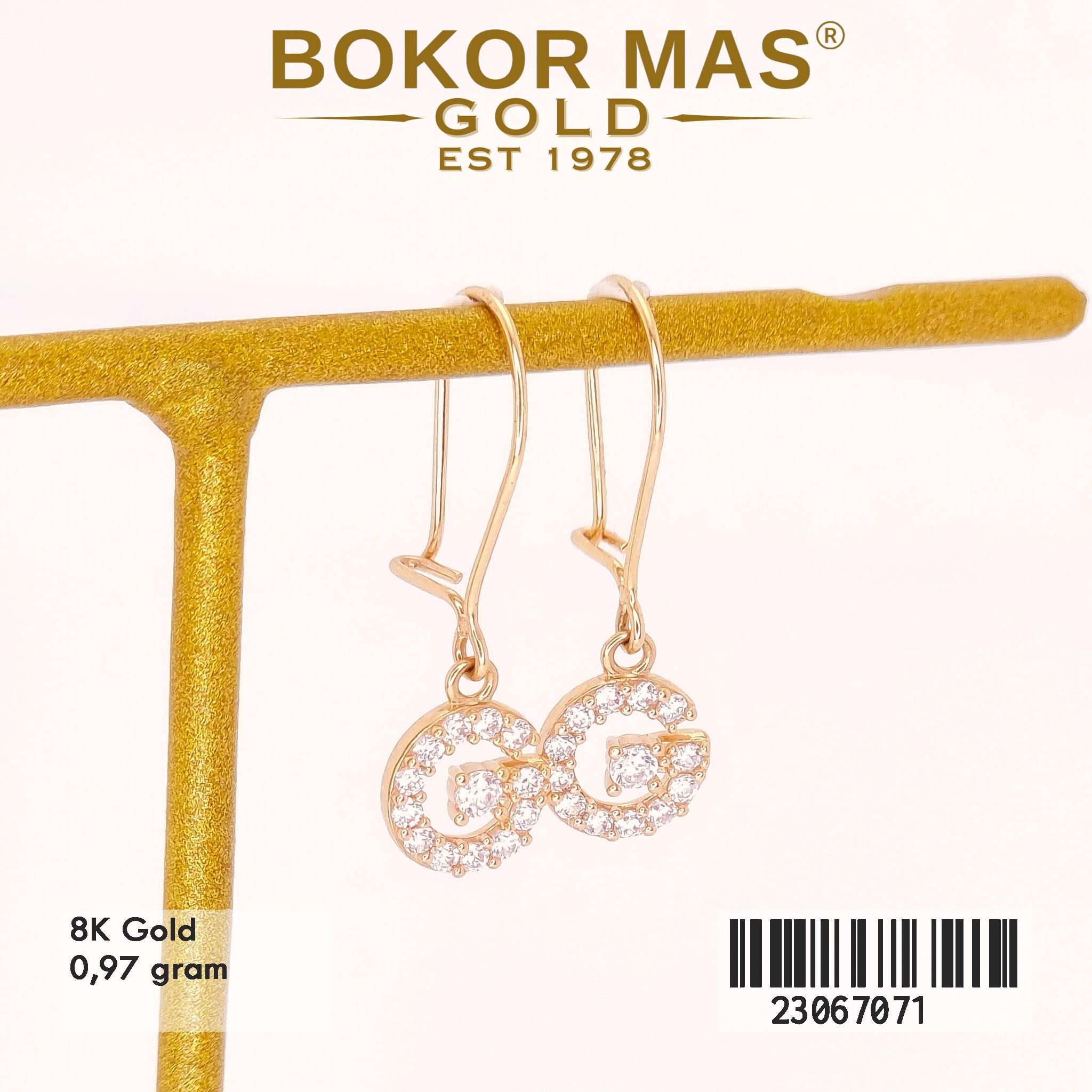 Anting Desi Gantung Variasi Permata - 23067071 - 8K